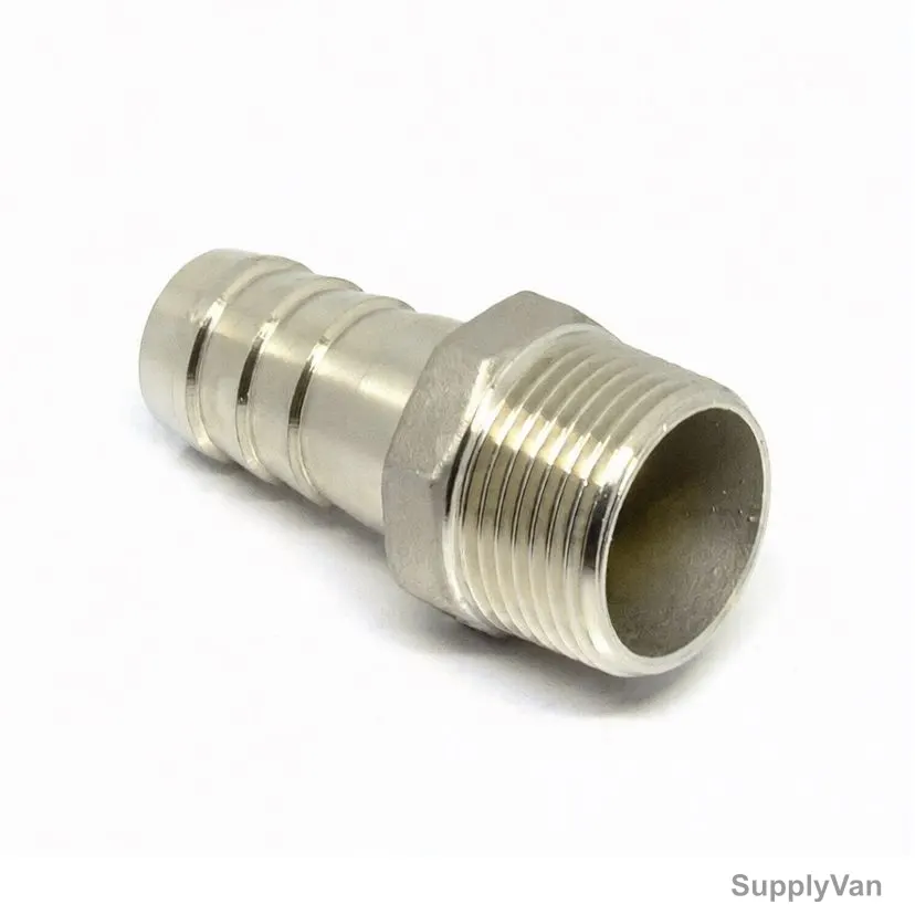 Heavy Duty Hose Connector, Stainless Steel, 1/4 Inch