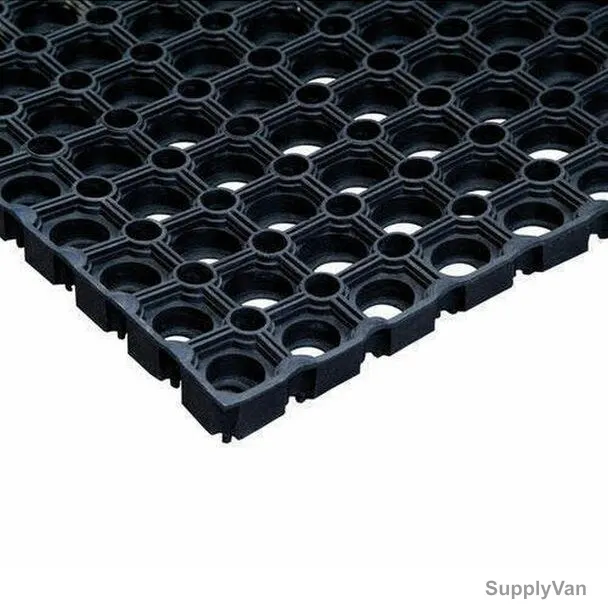 Hollow Mat, GN31100, Rubber, Rectangle, 150CM Length x 100CM Width, Black