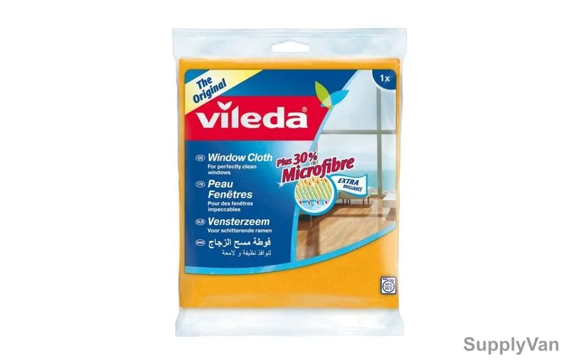 Vileda Window Cloth, VLDW141358, Yellow