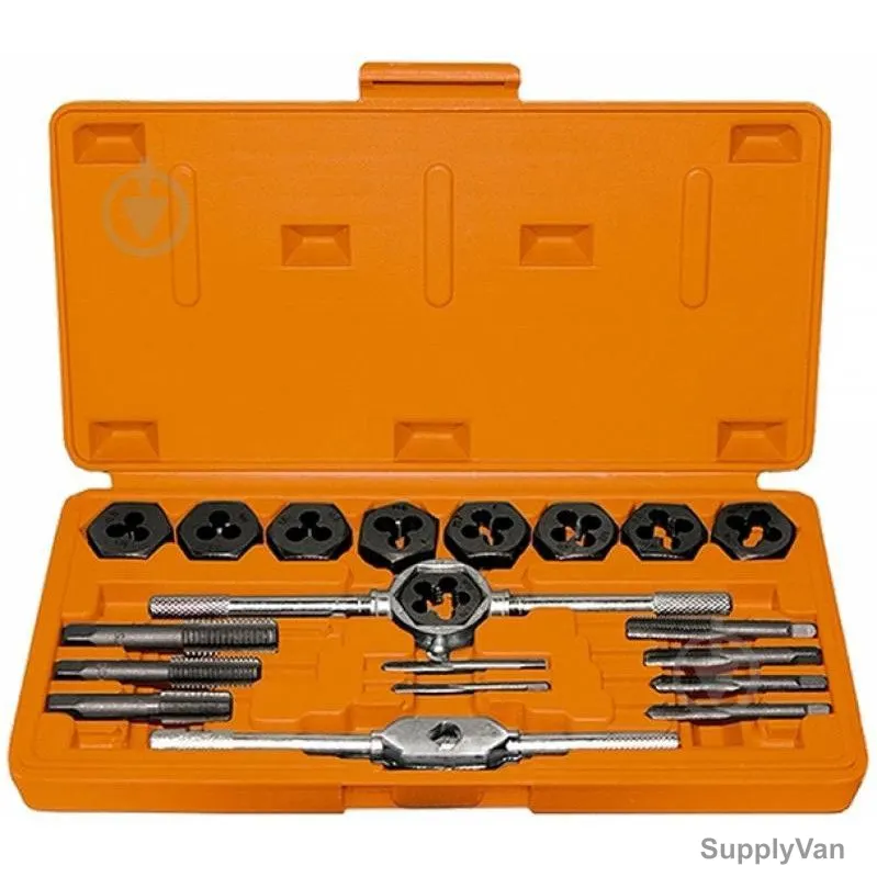 Sparta Tap And Die Set With Carrying Case, Alloy Steel, 773105, 20 Pcs/Set