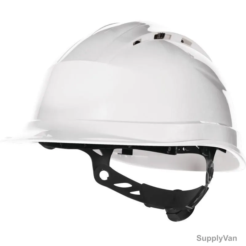 Delta Plus Quartz Up IV Safety Helmet, QUARTZ-4-WHITE, 53 to 63CM, Polypropylene, White — image 1