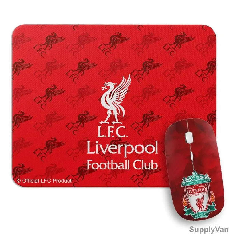 Wackylicious Liverpool Wireless Mouse With Mouse Pad, 1490-1231-613, Red, Combo Offer — image 1