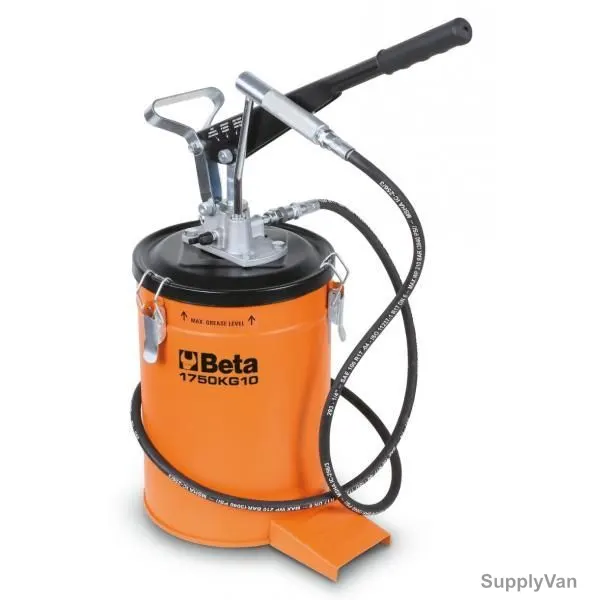 Beta Lever-Operated Grease Gun With 2 Mtrs High Pressure Hose, 1750KG10, 400 Bar, 10 Kg Capacity — image 1