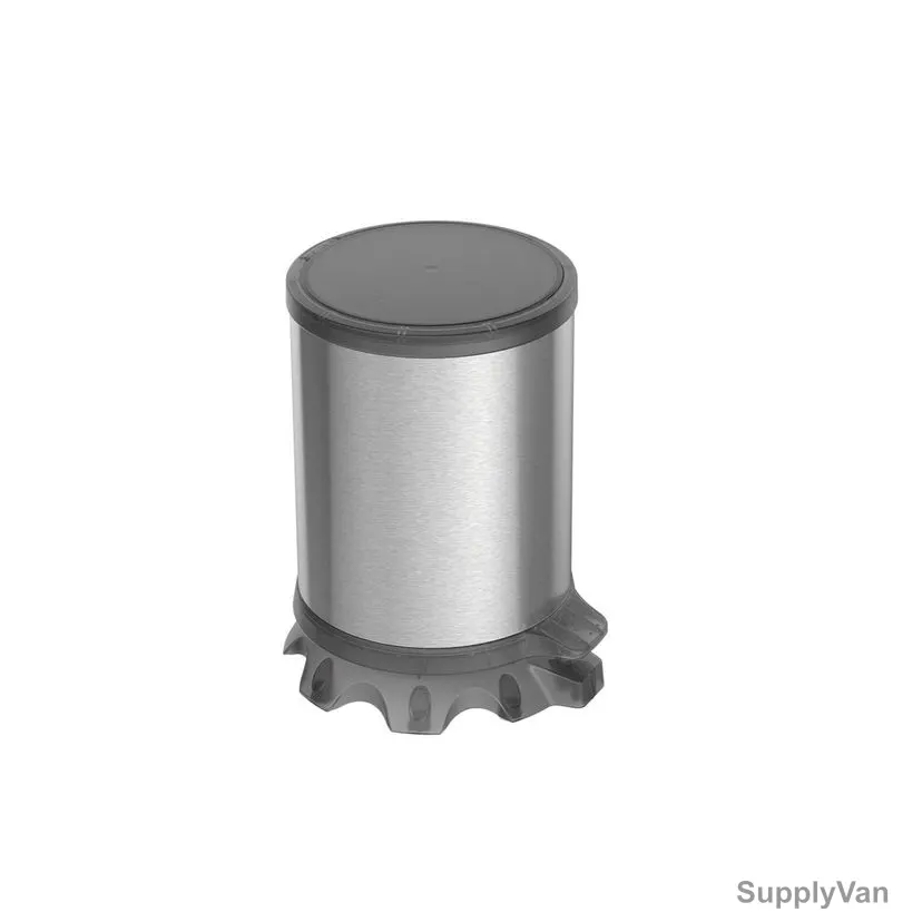Tramontina Pedal Trash Bin, 94538801, Stainless Steel, 5 Ltrs Capacity, Black/Silver