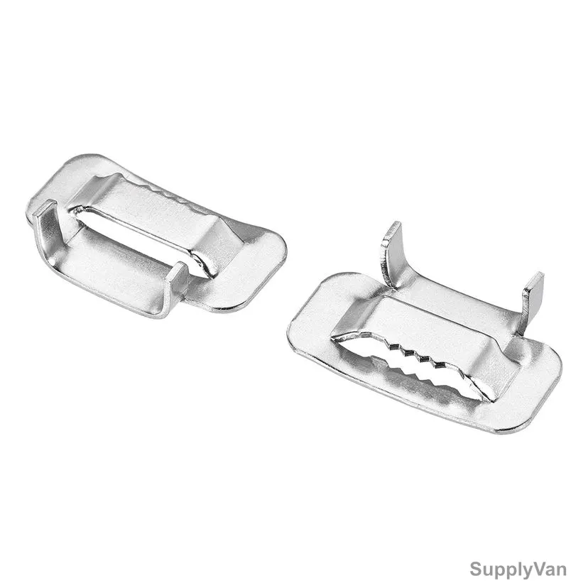Strap Seal For 19MM Band, Stainless Steel, Silver, 100 Pcs/Pack — image 1
