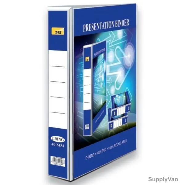 PSI 2 Ring Presentation Binder, PSBD2DA440, D Ring, A4, 40MM