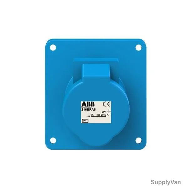 ABB Pin and Sleeve Connector, 216BRA6, 3 Pole, 16A, Blue — image 1