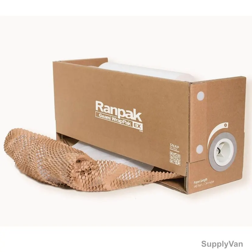 Ranpak Geami WrapPak EX Mini Wrapping Solution, Kraft Paper, 137 Mtrs x 14 Inch, Brown — image 1