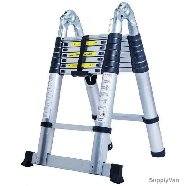 Robustline Telescopic Ladder, Aluminium Alloy, 4.4 Mtrs