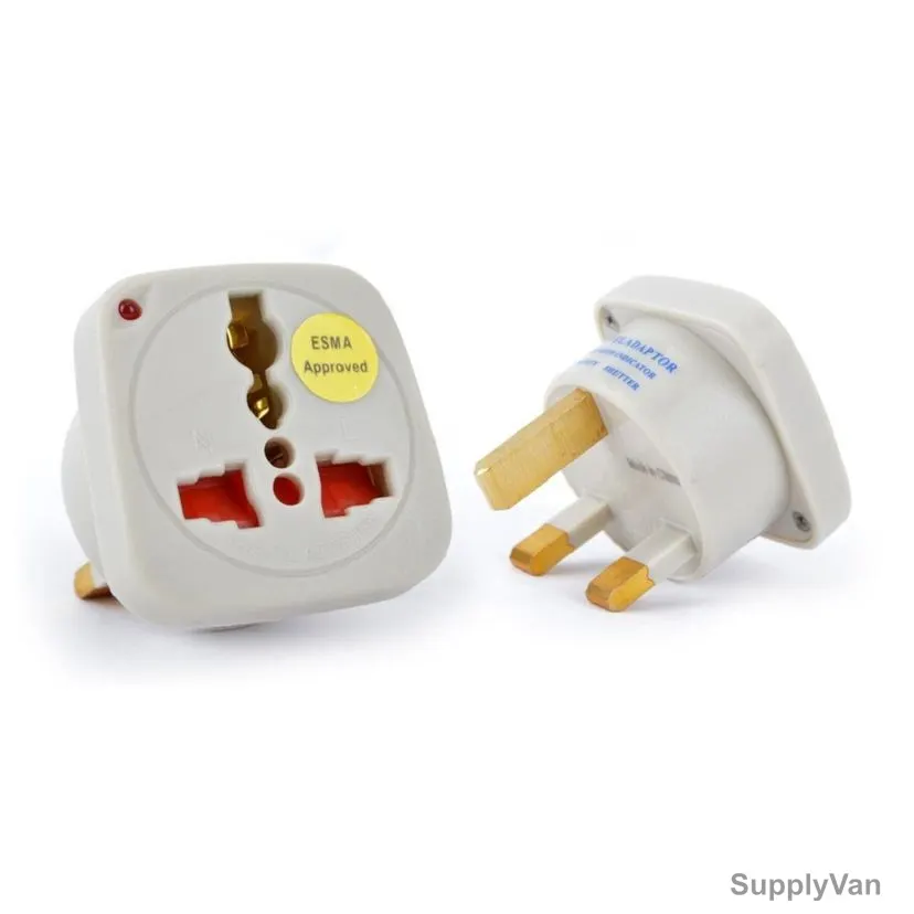 Terminator Universal Travel Adaptor With Shutter And Indicator, TL-11, 250V, 13A, White — image 1