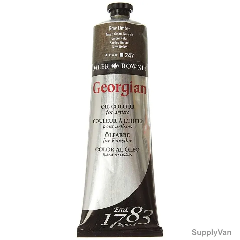 Daler Rowney Georgian Oil Color, 111225247, 247 Raw Umber, 225ML