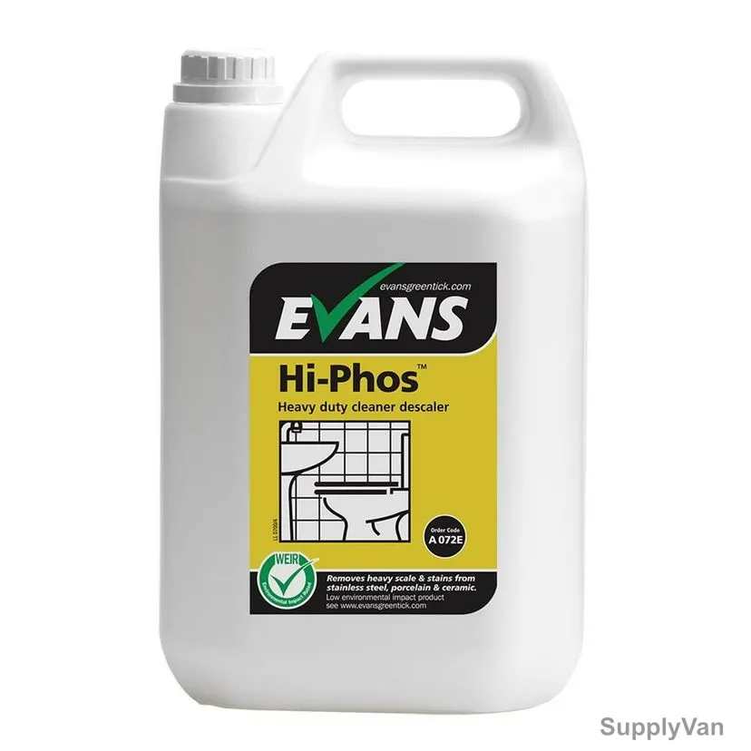 Evans Hi-Phos Heavy Duty Washroom and Toilet Cleaner, 5 Ltrs, 2 Pcs/Pack