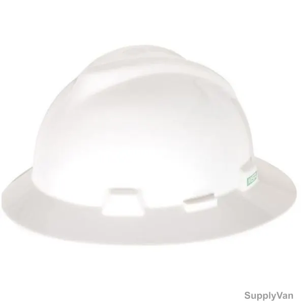MSA Safety Helmet With Ratchet Suspension, N118240899, Polyethylene, White