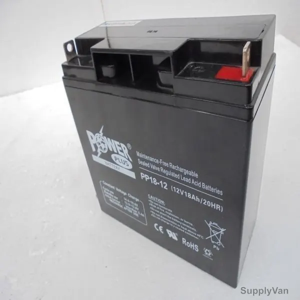 Powerplus Lead Acid Battery, PP18-12, 12V, 18Ah/20Hr