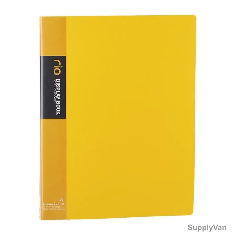 Deli Display File, E5037, 100 Pockets, Yellow