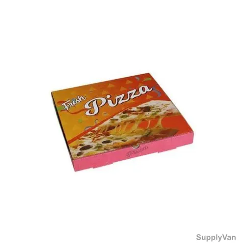 Khaleej Pack Pizza Box, PIZ-2828M, Cardboard Paper, M, 28CM Length x 28CM Width, Multicolor, 50 Pcs/Pack