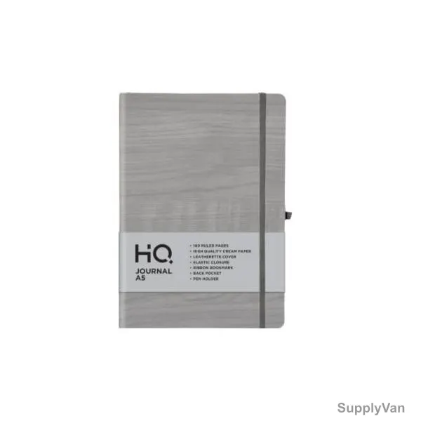 Navneet HQ Journal Casebound Notebook, NAV85501, A5, 80 Sheets, Grey