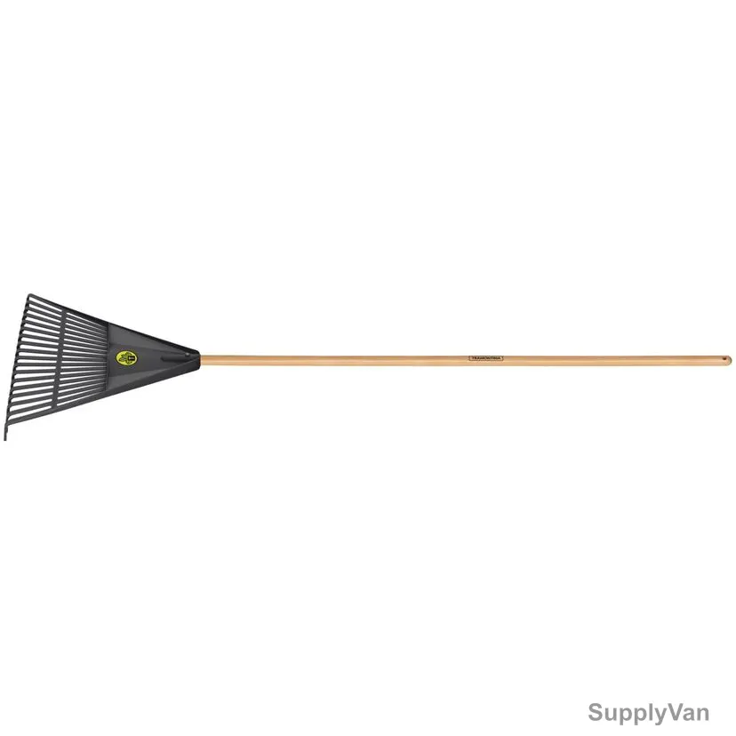 Tramontina Plastic Garden Rake With 120CM Wood Handle, 77850784, 18 Teeth, Black — image 1