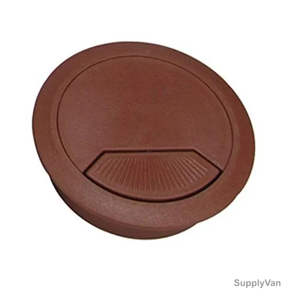 Robustline Cable Hole Cover, 80MM, Brown, PK2