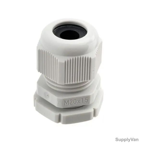 PVC Gland, PG-M20, 6-12MM Cable Size, White, 100 Pcs/Pack