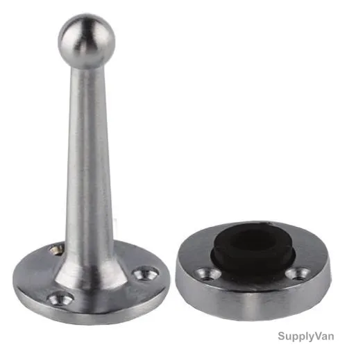 Dorfit Door Stopper With Rubber Striker, DTDS021, Zinc Alloy, 61 x 42MM, Satin