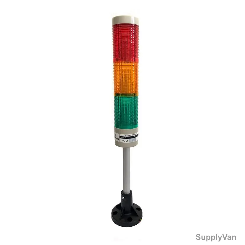 Auspicious LED Tower Light, ARPS5RYG, 3 Light, 220V, Red/Yellow/Green