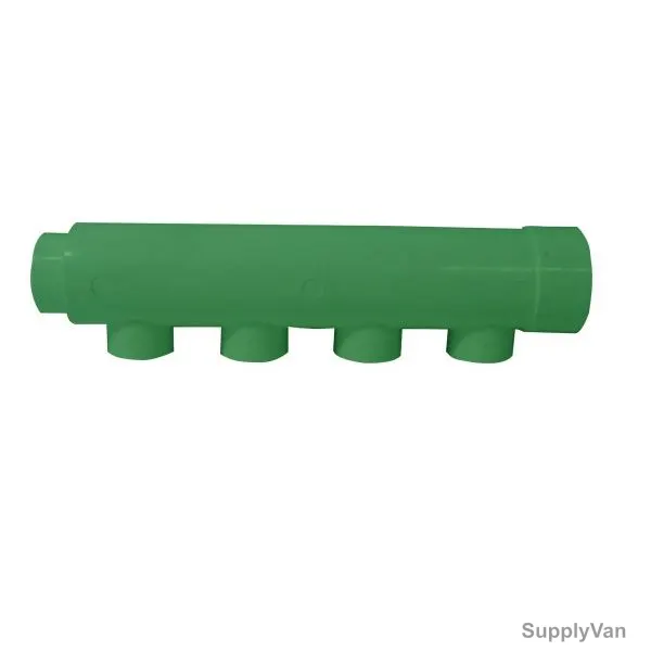 Raktherm Pipe Manifold, MNF-4W-3225, PPR, 50 x 25MM Dia, Green